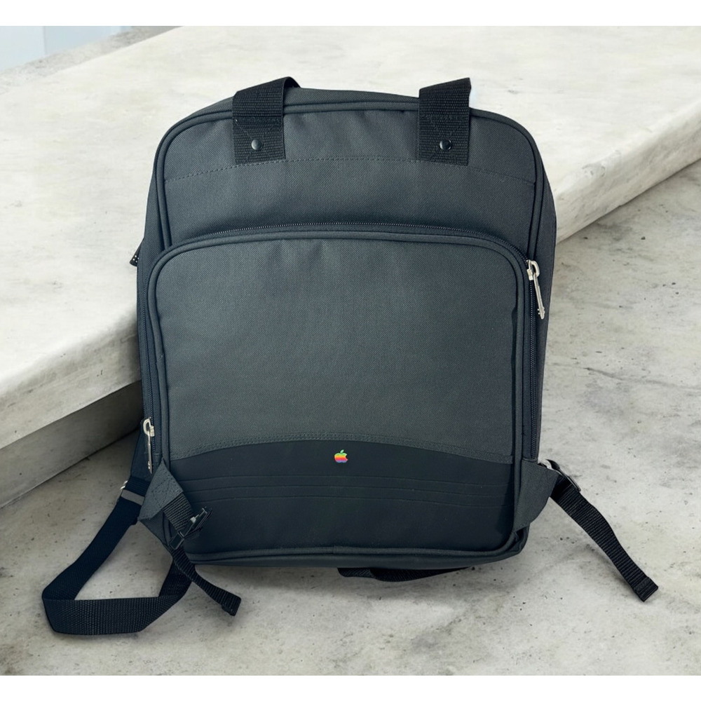 *Flawed Vintage Apple Computer x Mead Backpack Bag Rainbow Logo Collector Rare - Picture 16 of 16